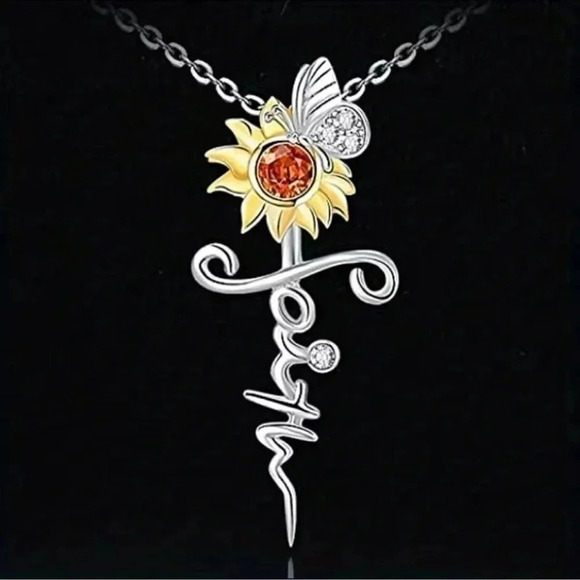 Sunflower Faith Necklace - Picture 2 of 5